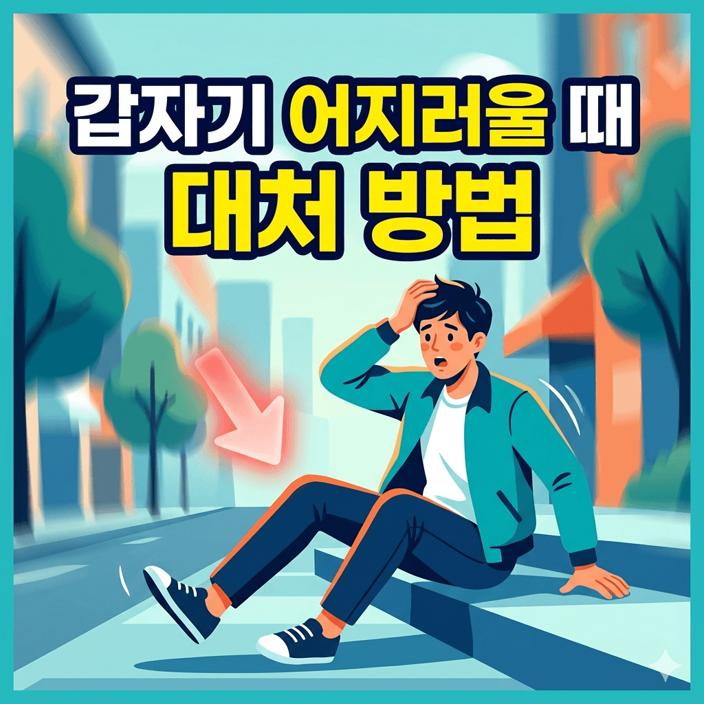 갑자기 어지러울 때 대처 방법